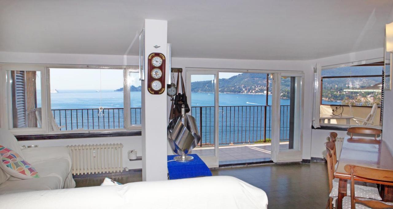 Nautilus Vista Mare Mozzafiato A 180 Gradi- Posto Auto Privato - 2 Camere Matrimoniali Piu 1 Divano Letto Singolo-Sky,Netflix-Wifi 200Mg Rapallo Exteriör bild