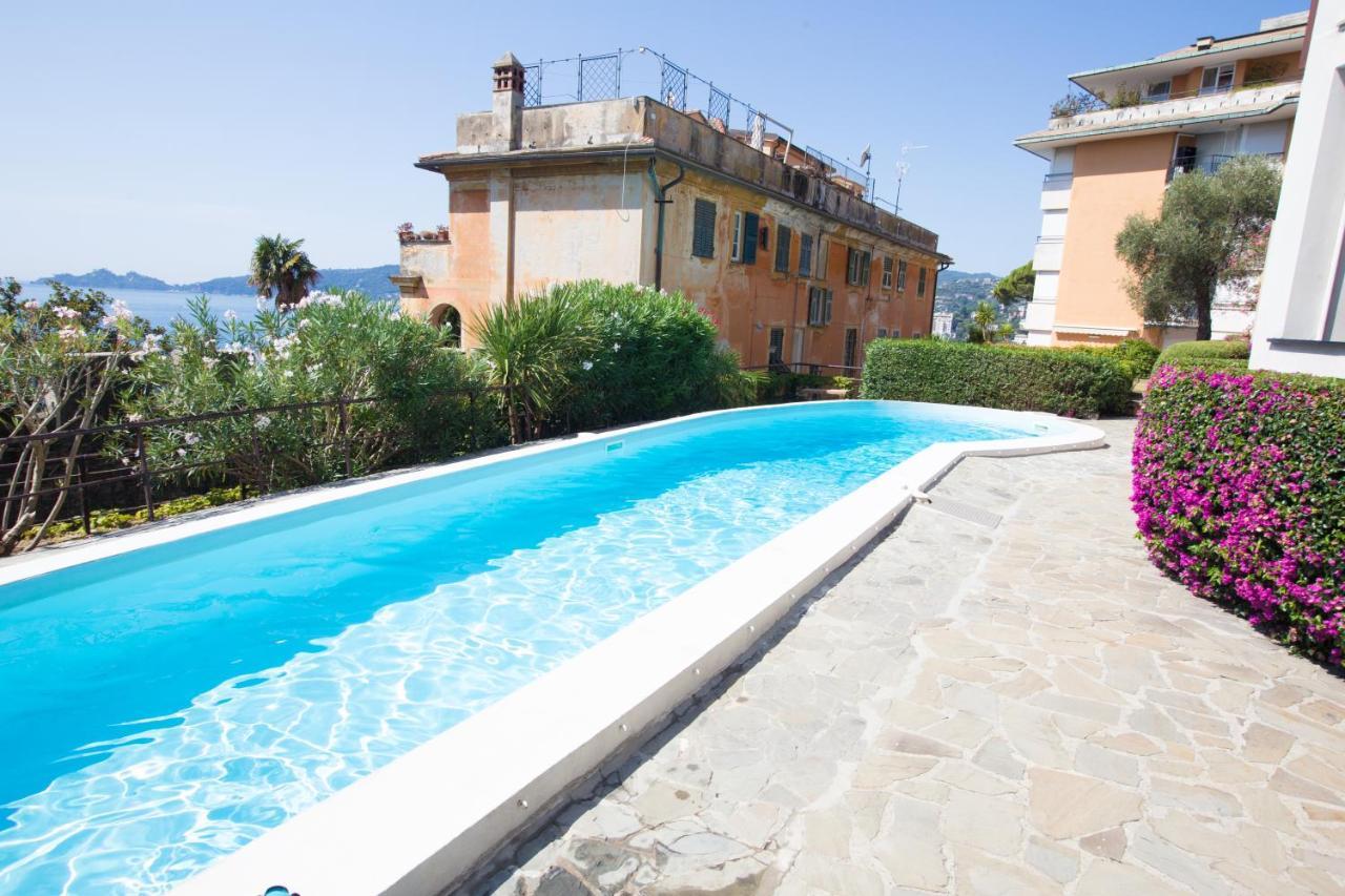 Nautilus Vista Mare Mozzafiato A 180 Gradi- Posto Auto Privato - 2 Camere Matrimoniali Piu 1 Divano Letto Singolo-Sky,Netflix-Wifi 200Mg Rapallo Exteriör bild